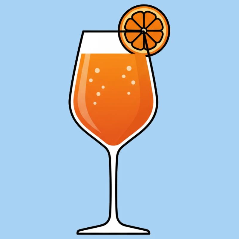 Orangencocktail im Glas