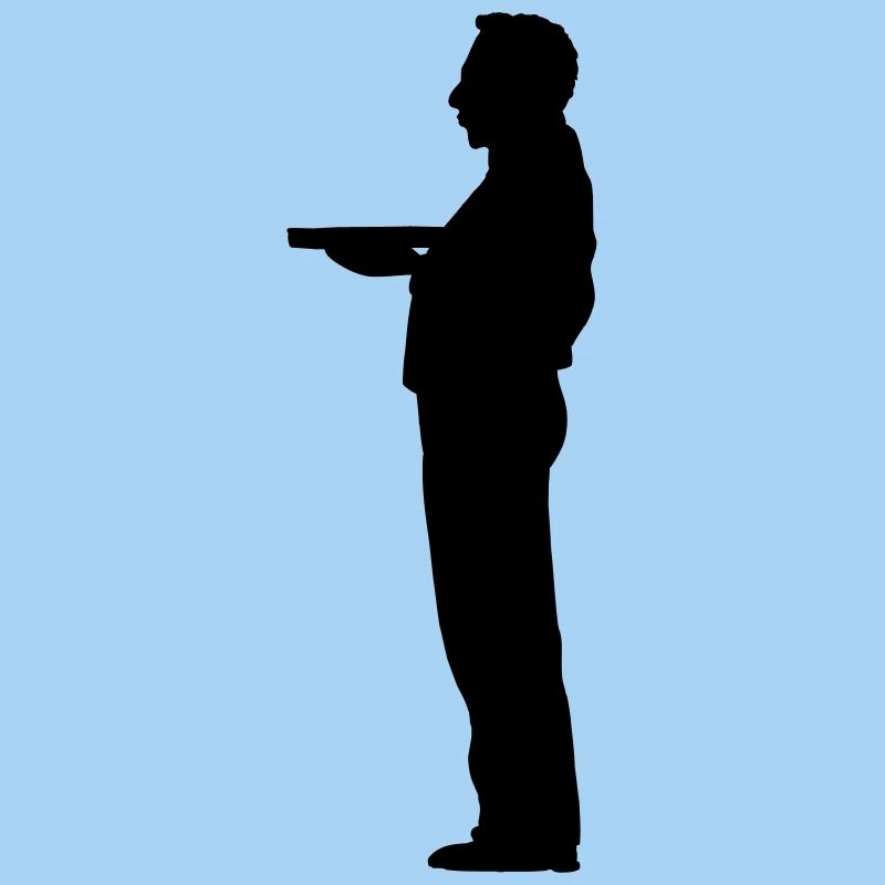 Kellner Butler Schattenfigur