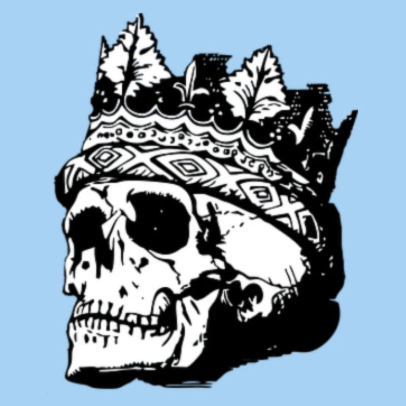 Totenkopf mit Krone