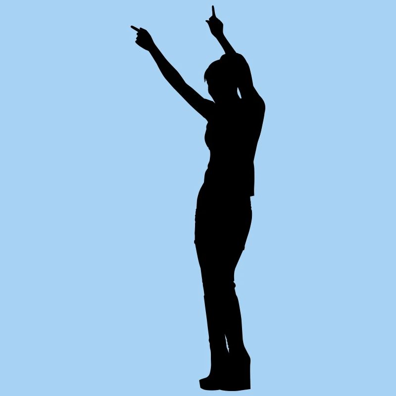 Conception de vecteur Singer and Dancer Silhouette