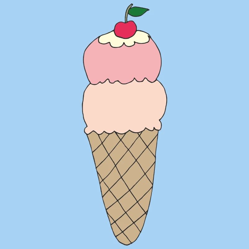 Eiscreme mit Kirsche Design