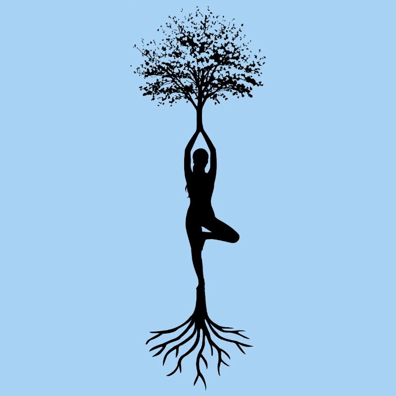 Tree Pose Yoga /Connected between Heaven and Earth