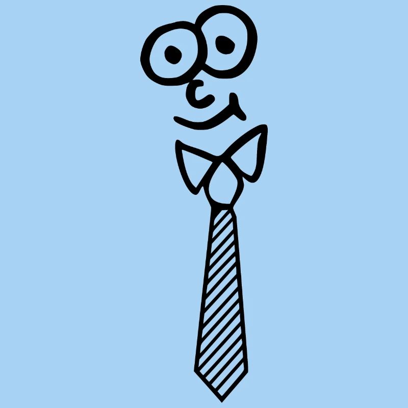 Face with tie dashed funny