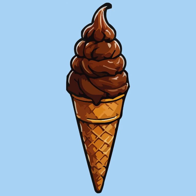 Schoko Soft-Serve Eiskegel
