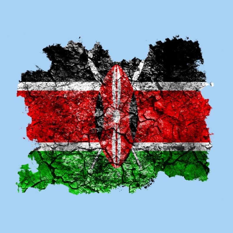 Kenya vintage flag