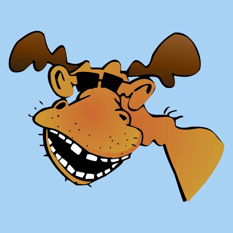 Moose with sunglasses