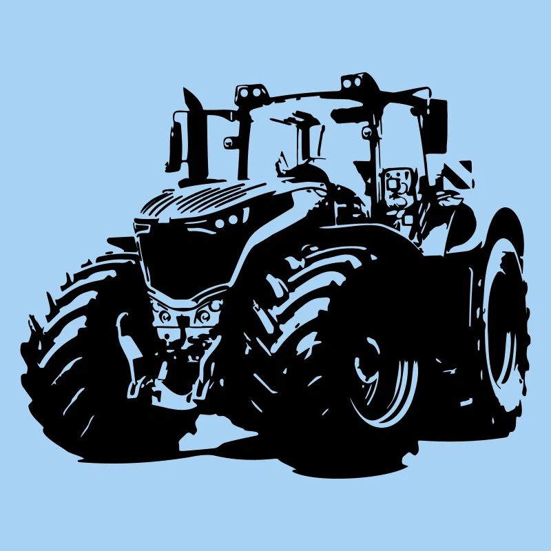 Strong German tractor with red rims