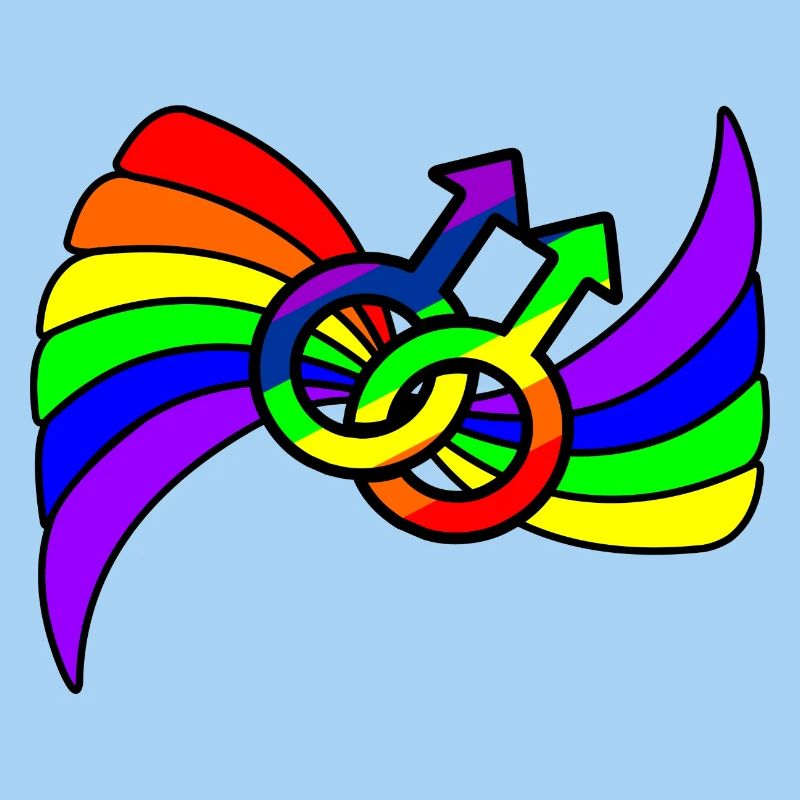 Rainbow gay pride logo