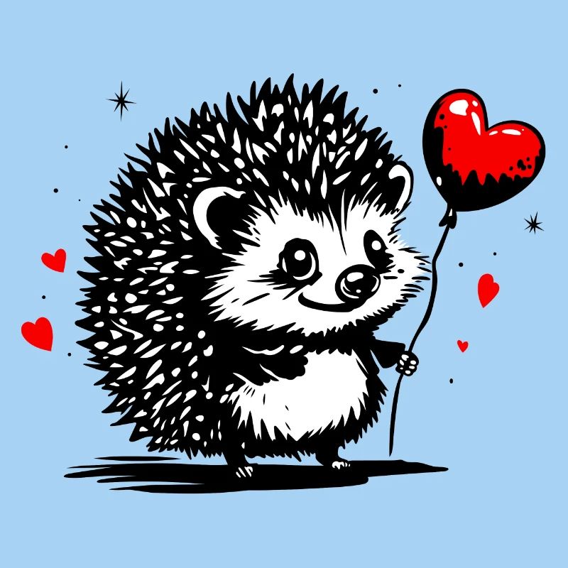 Igel mit Herz Luftballon - Heartful Creatures