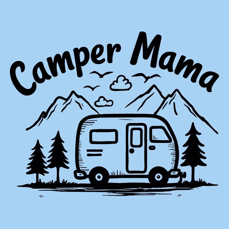 Camper Mama Abenteuer Berge Campingbus