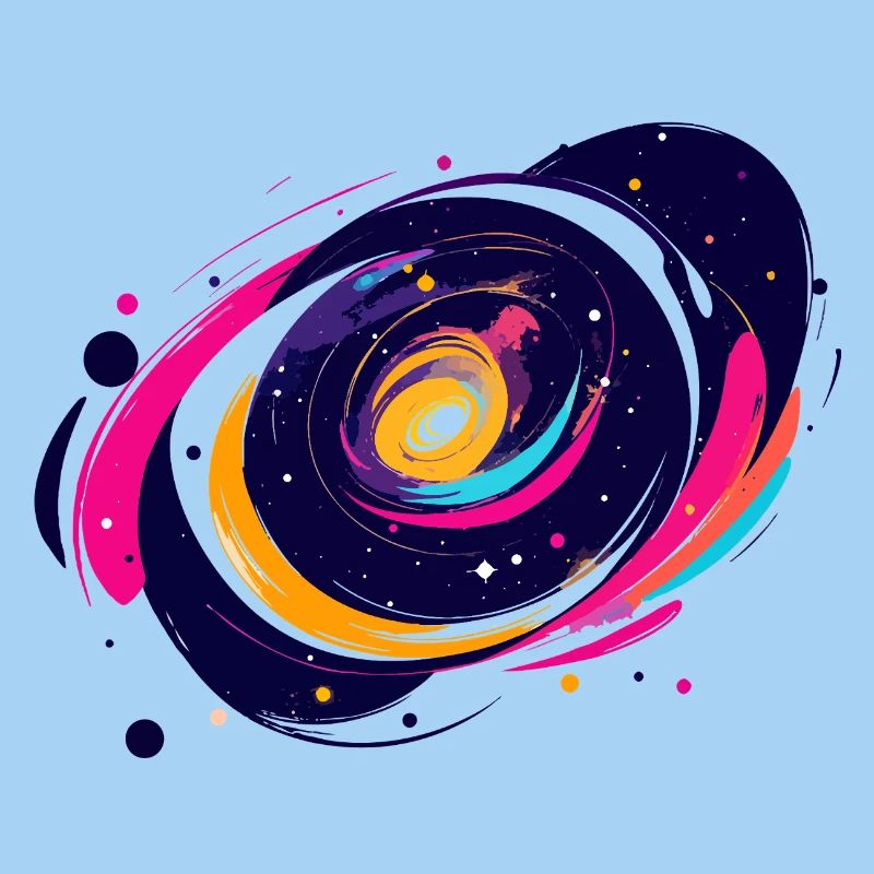 Color Swirl Galaxy Outer Space Pattern