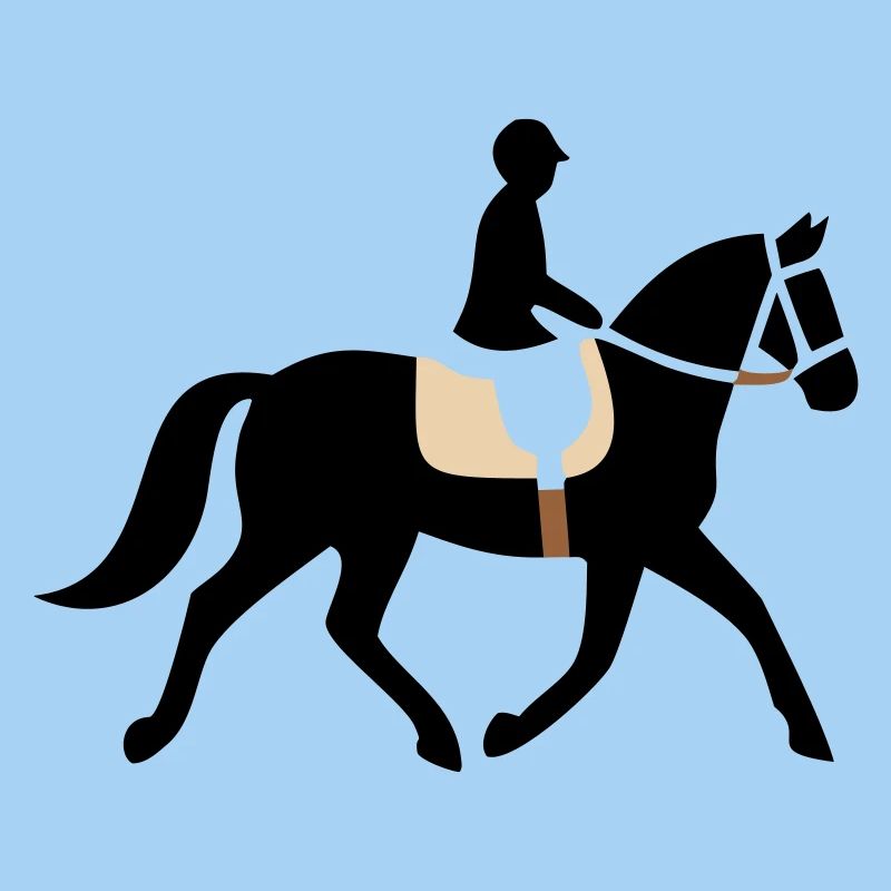 Reiter Pferd Silhouette Logo