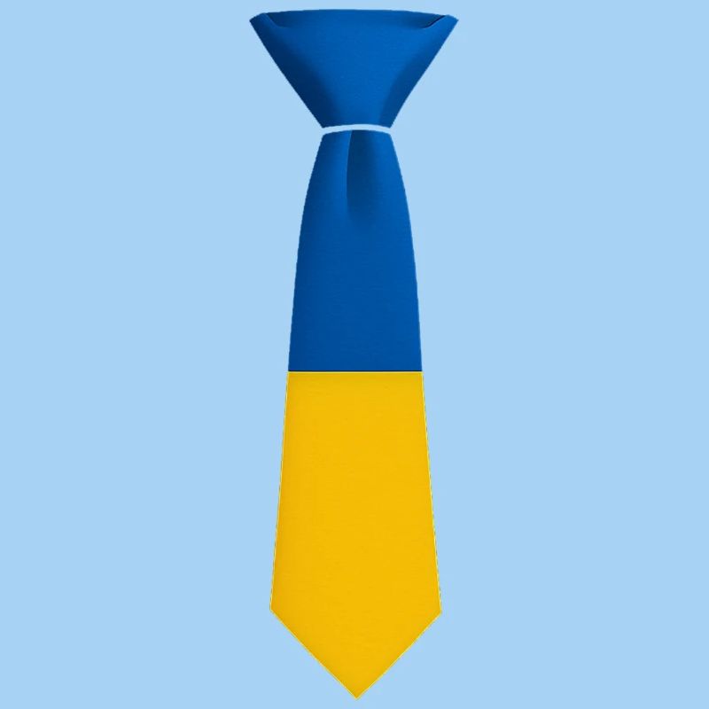 Blau-gelber Farbblock bindet