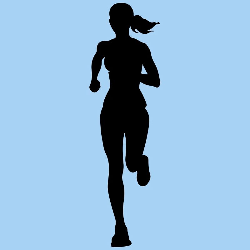 Silhouette de la coureuse marathonienne