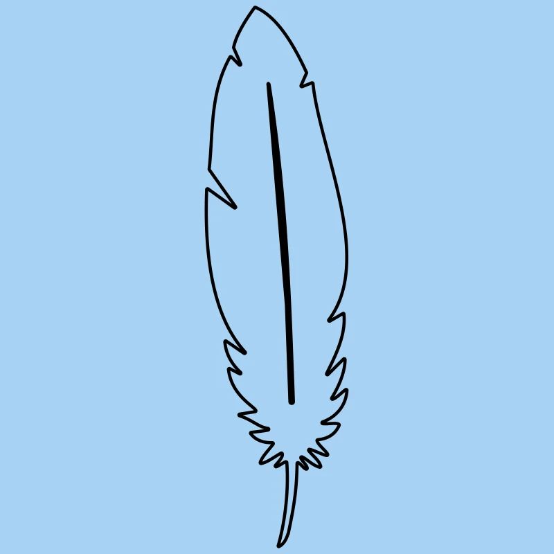 Feder Leichtigkeit Symbol