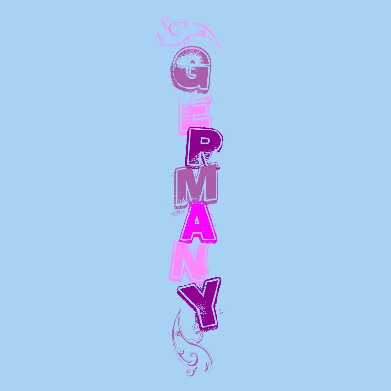 GERMANY lettering vertical violet-pink