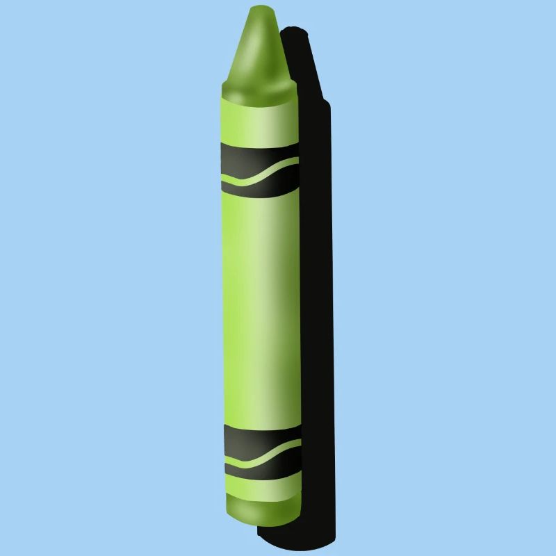 Crayon vert - dessin numérique