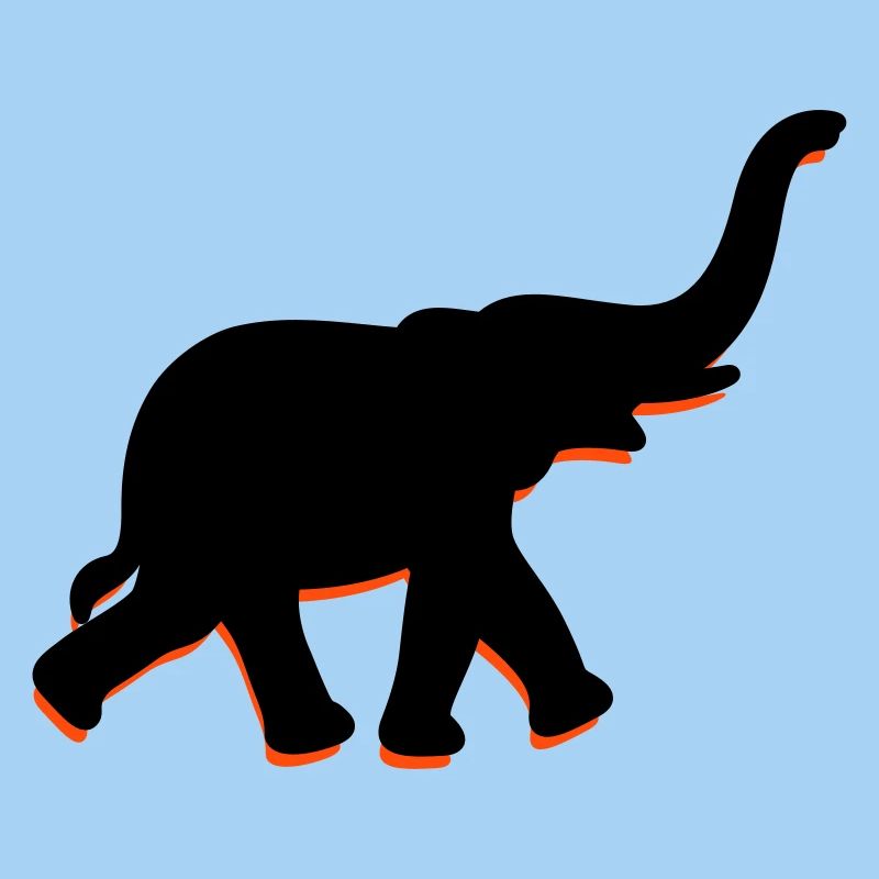 Un gros éléphant avec le tronc