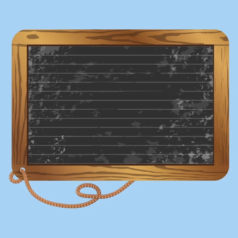 empty black slate for labeling