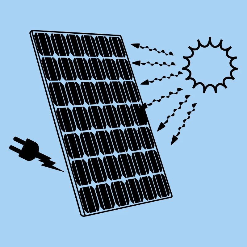 Solar panel with sun