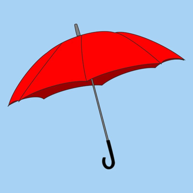 Roter Regenschirm