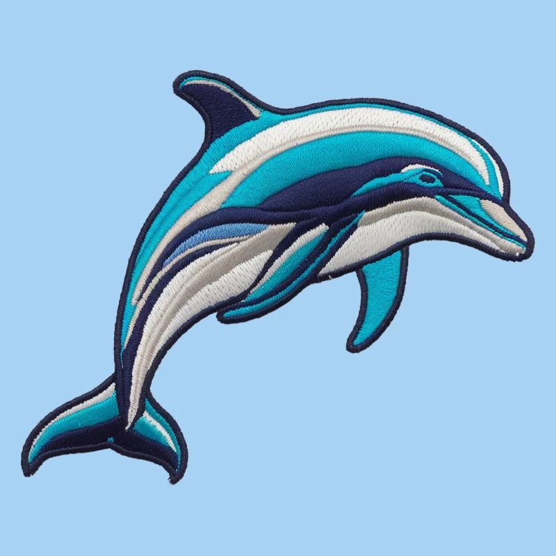 Gestickter Delfin