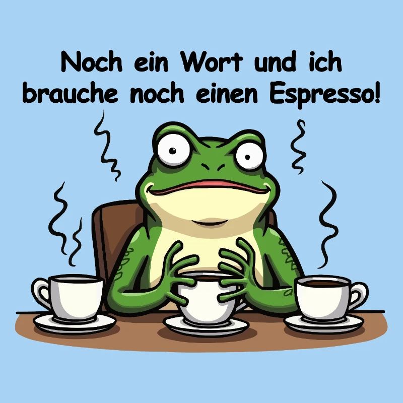 Espresso frog – Don't feel like having your first coffee