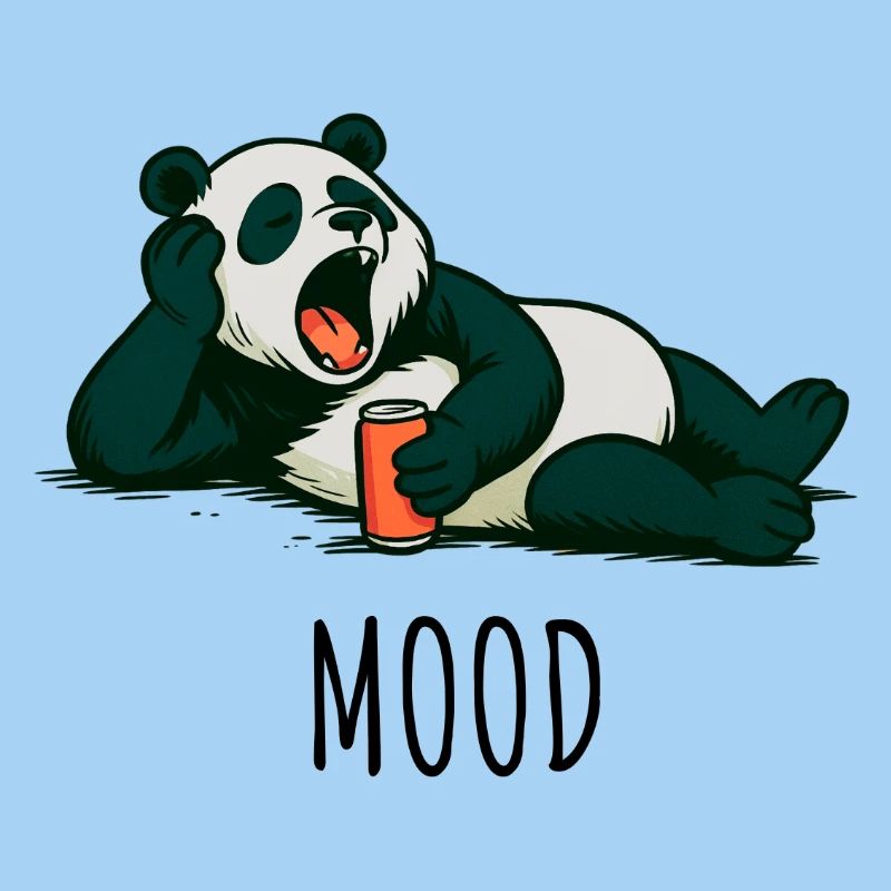 Panda décontracté avec design de boisson