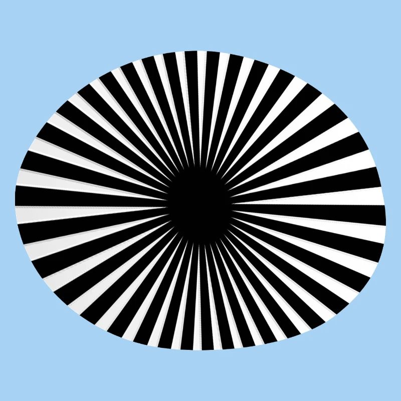 Black and white circular spokes