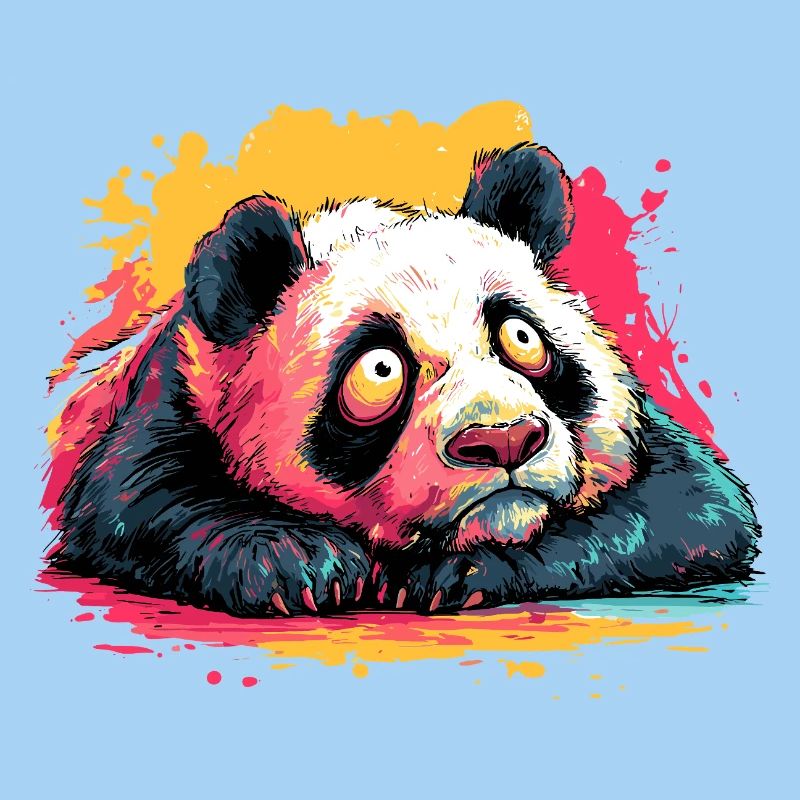 Panda Traumblick Farbspritzer