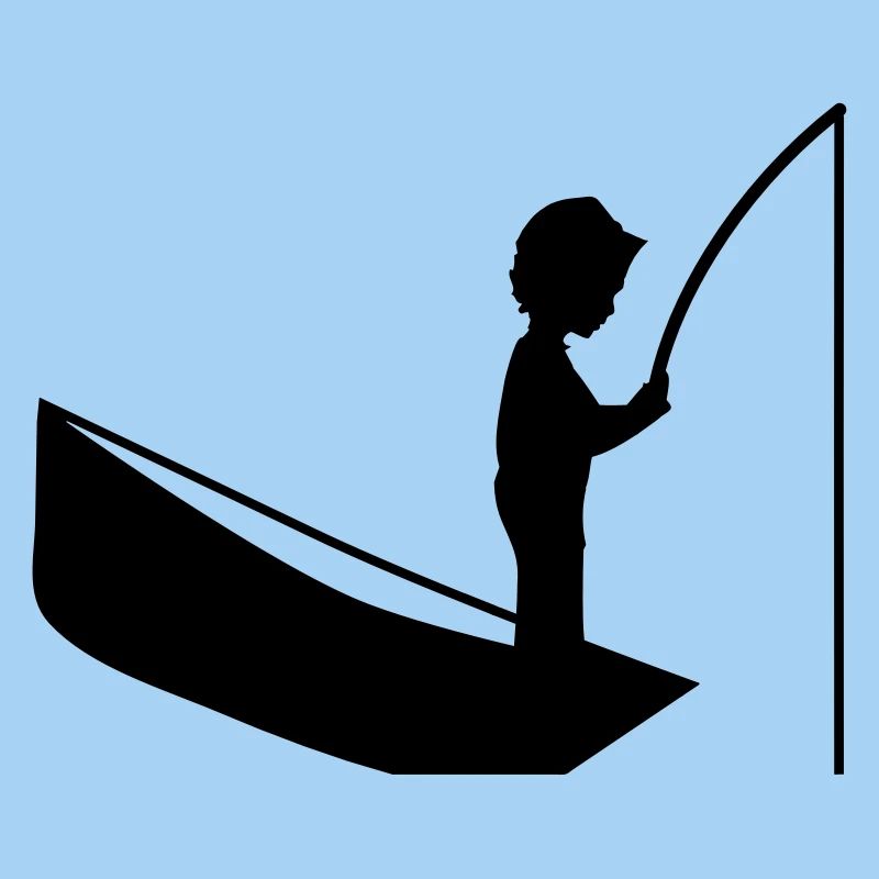 Un garçon avec une pêche