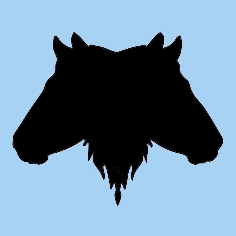 Doppelkopf schwarz