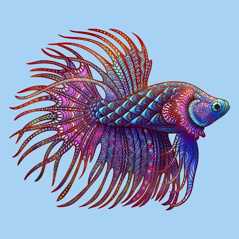 Betta Zentangle Farbe