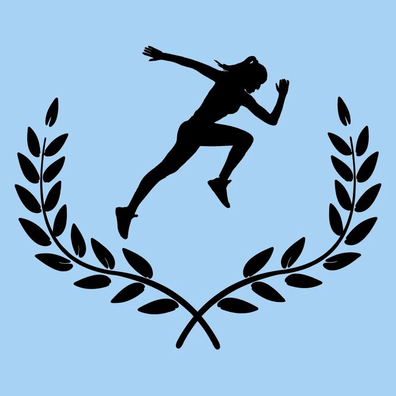 Sprinter in Lorbeerdekoration