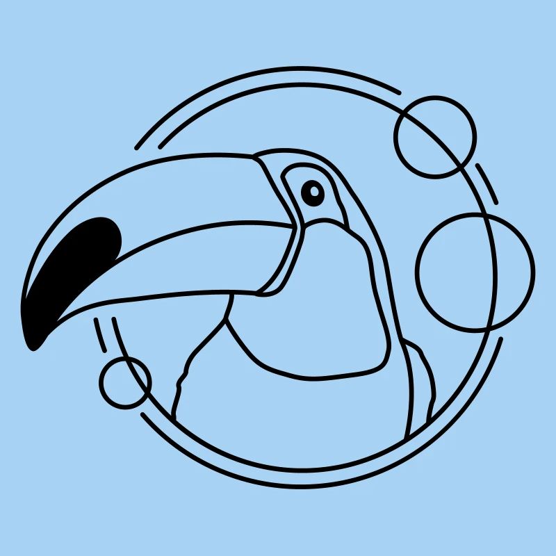 Toucan in geometric design