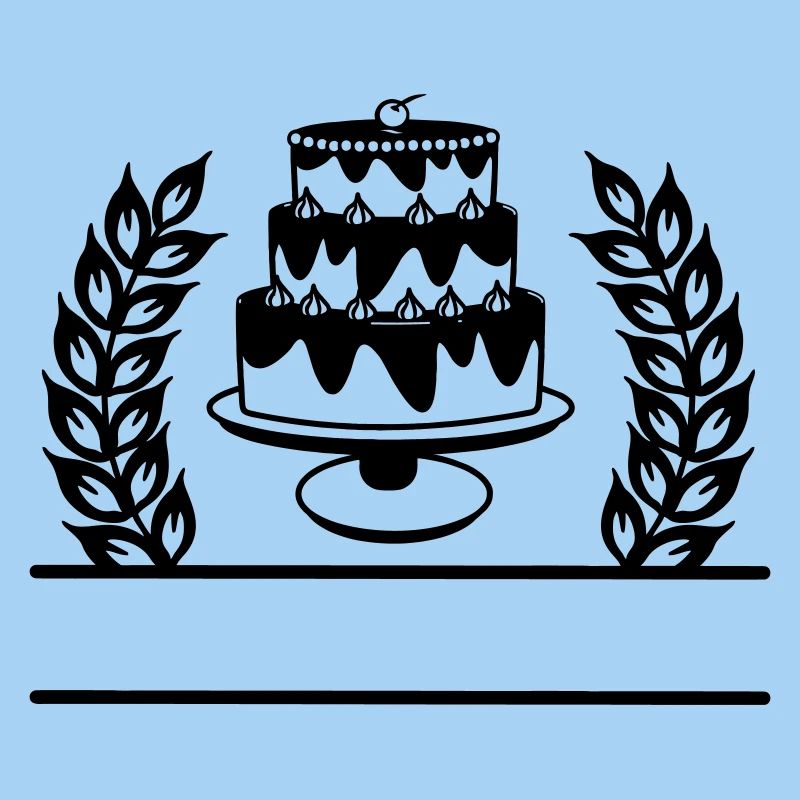 Grain Wreath with Cake Name Banner