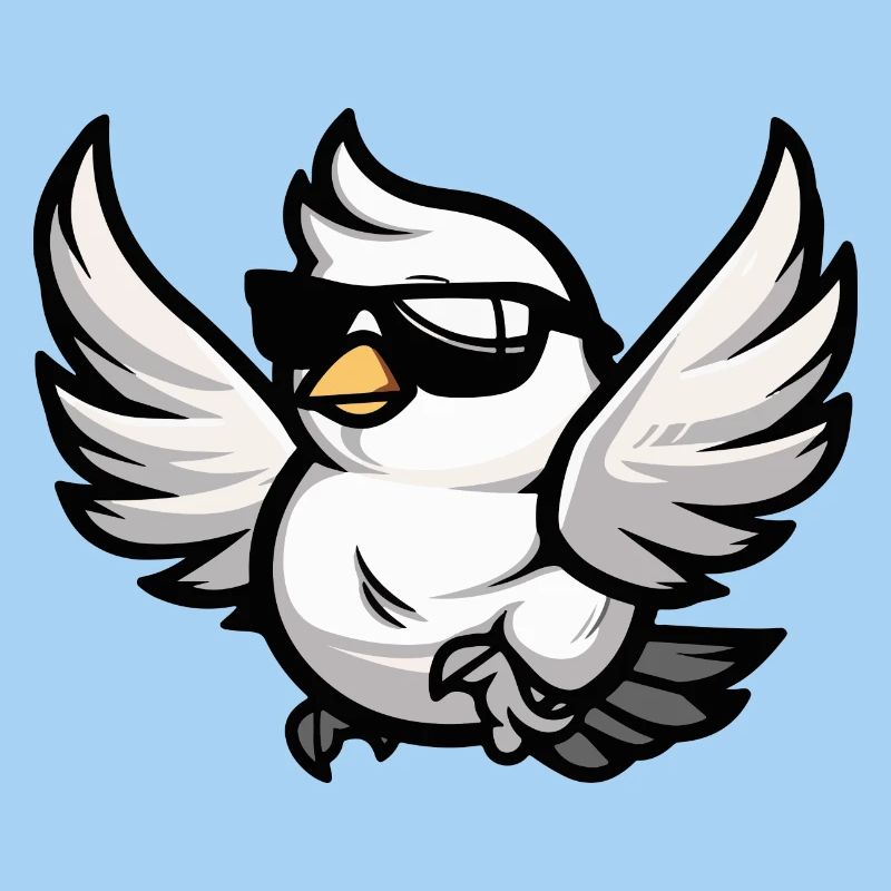 Taube Vogel Comic Cool