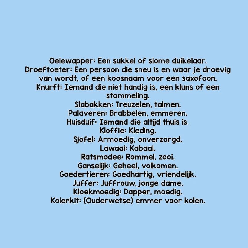 Old Dutch for Dummies