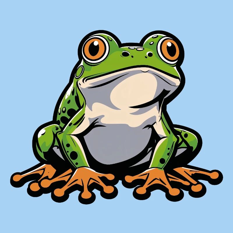 Cheerful Frog Cartoon