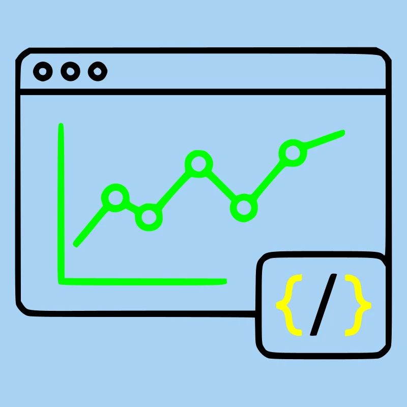 Web Analyse Chart Coding Browser Vektor