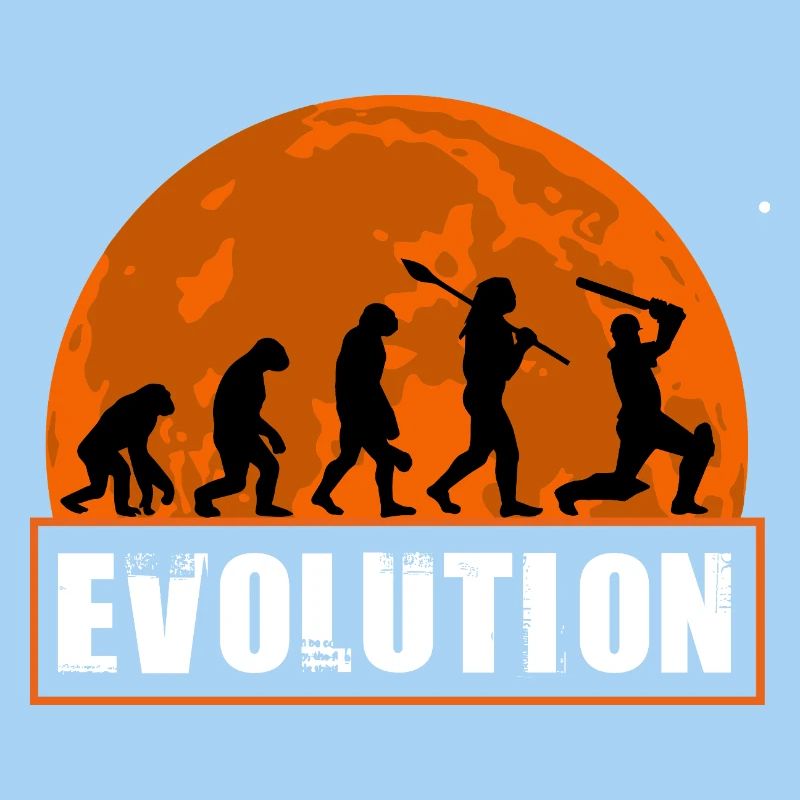 Évolution de la silhouette du joueur de cricket et du batteur