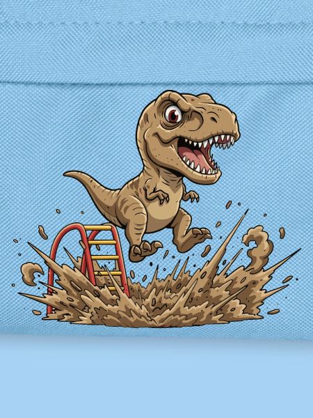 Dino Sprung im Schlamm