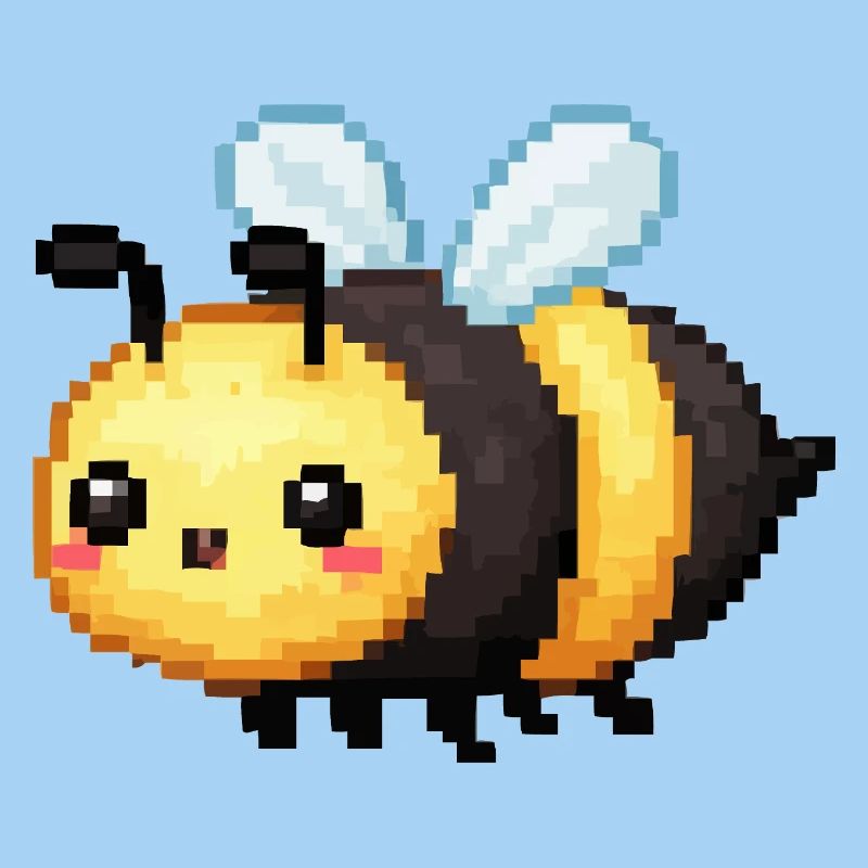 Pixelbiene Niedliche Retro Bienchen