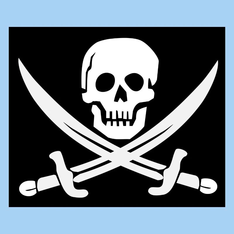 Crâne et épées Pirate Emblem