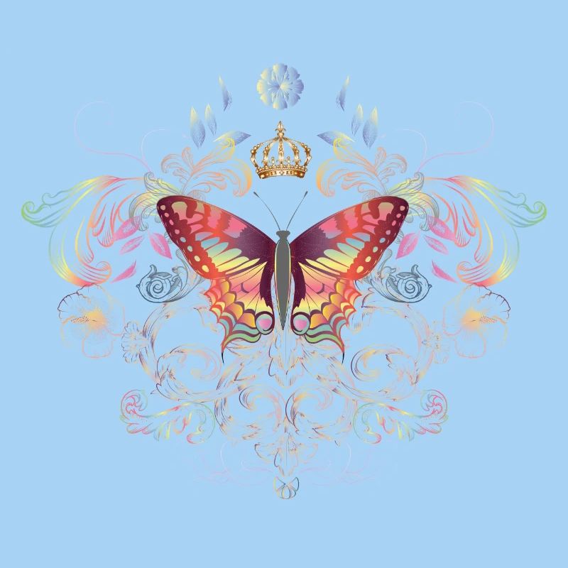 imaginative butterfly with crown