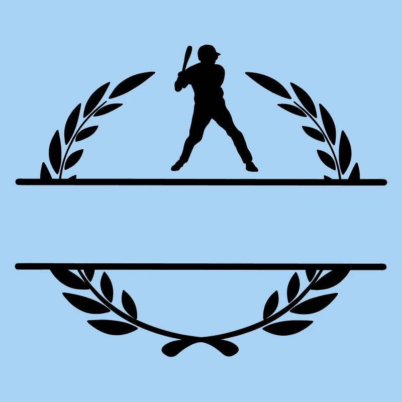 Baseball player ready to hit monogram