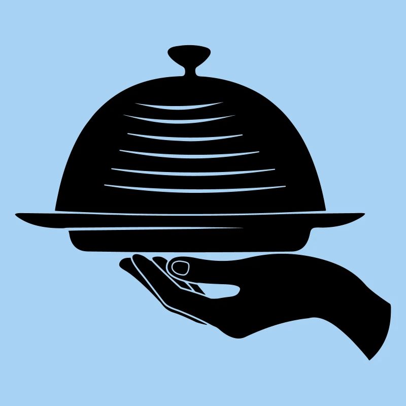 Kellnerhand mit Mahlzeit