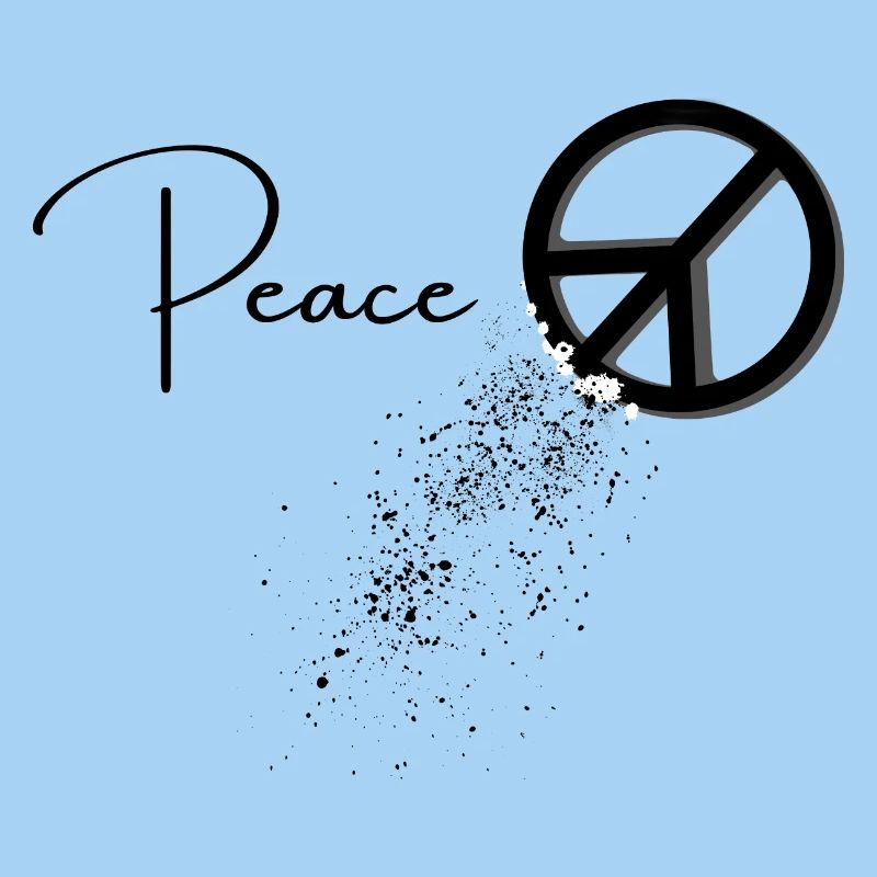 Circle Logo with Sketch Impulse - Peace Sign