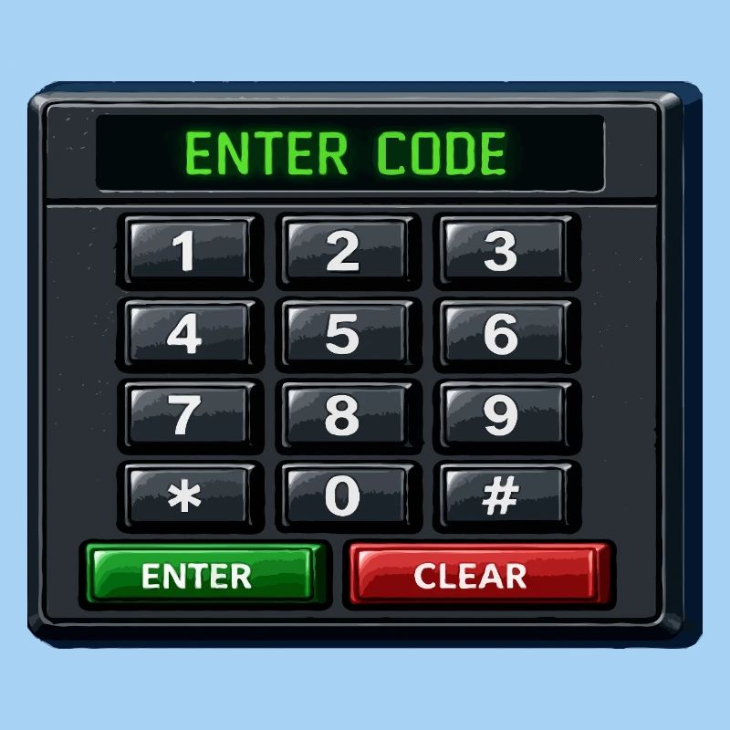 Geben Sie Code Keypad Neon ein