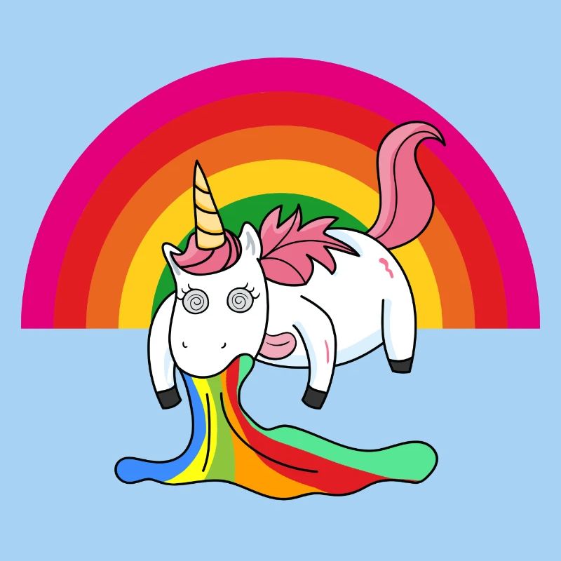 Kotzendes Einhorn Regenbogen